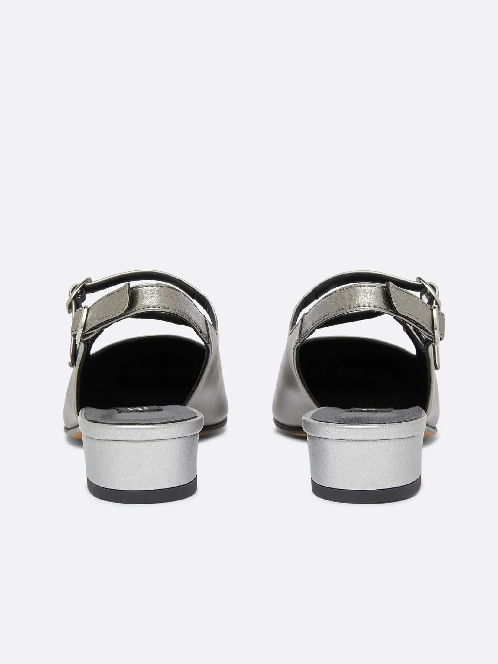 Bi Silver Appleskin Slingback Mary Janes-Carel Clearance