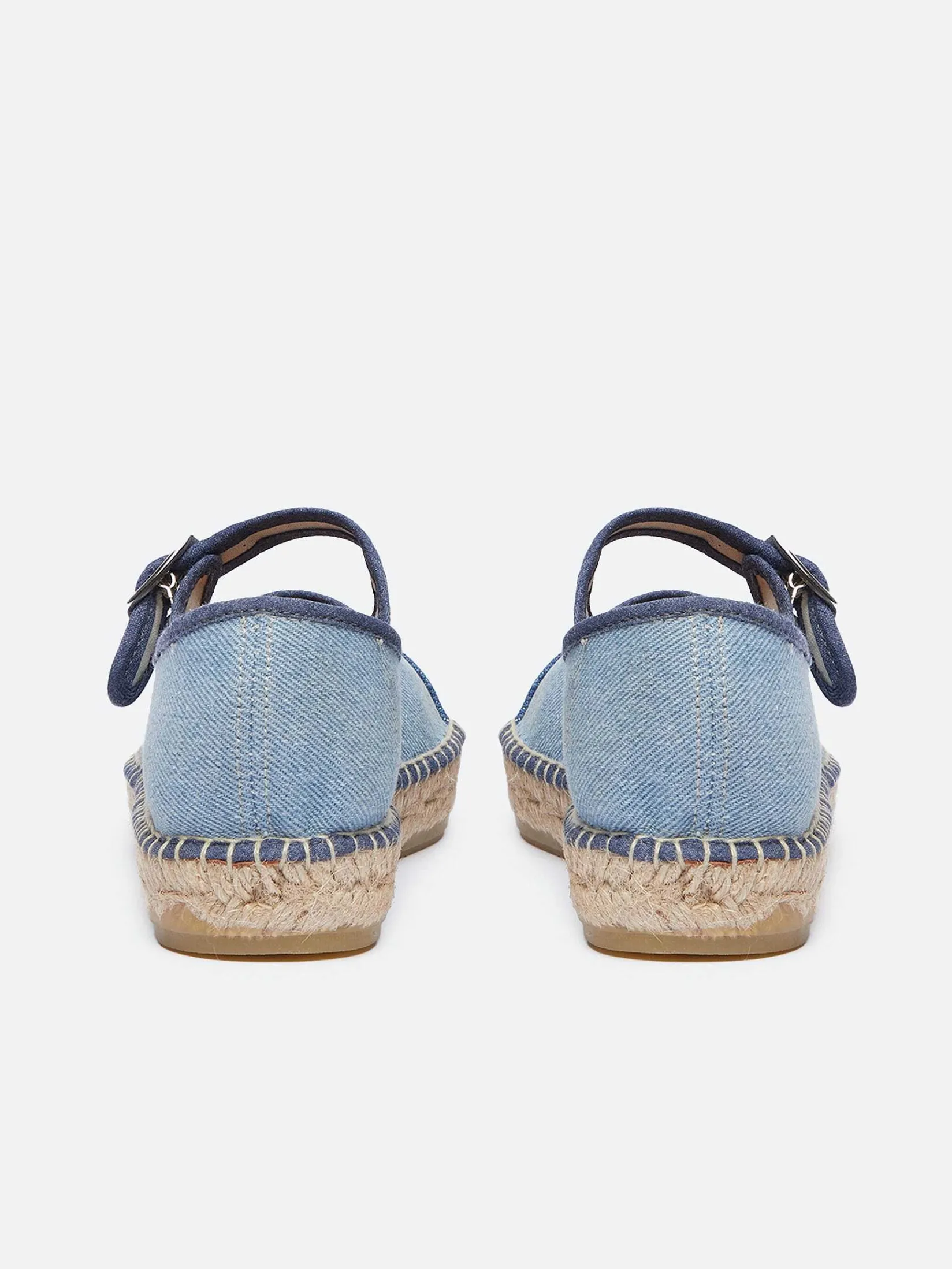 Bi-Denim Canvas Mary Janes Espadrilles-Carel Shop
