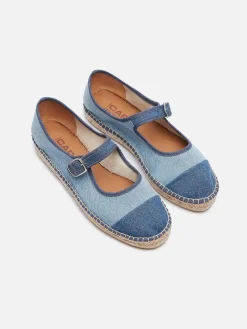 Bi-Denim Canvas Mary Janes Espadrilles-Carel Shop