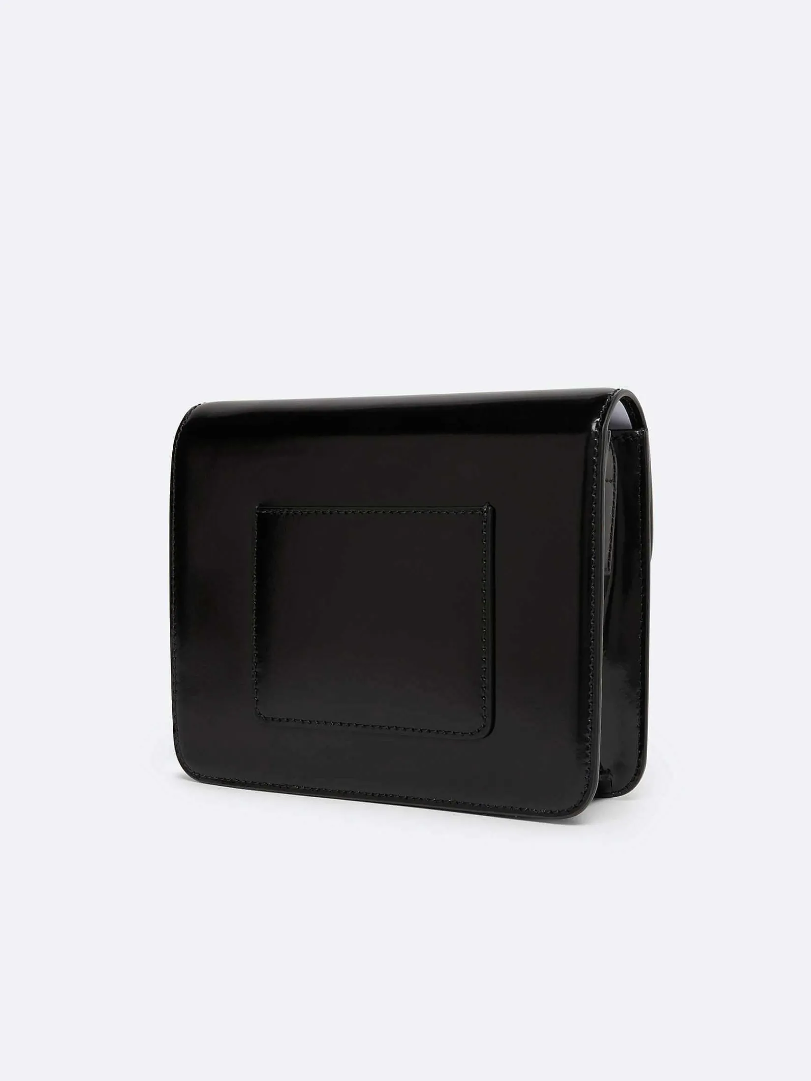 Black Glossy Leather Bag-Carel Best