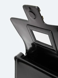 Black Glossy Leather Bag-Carel Fashion