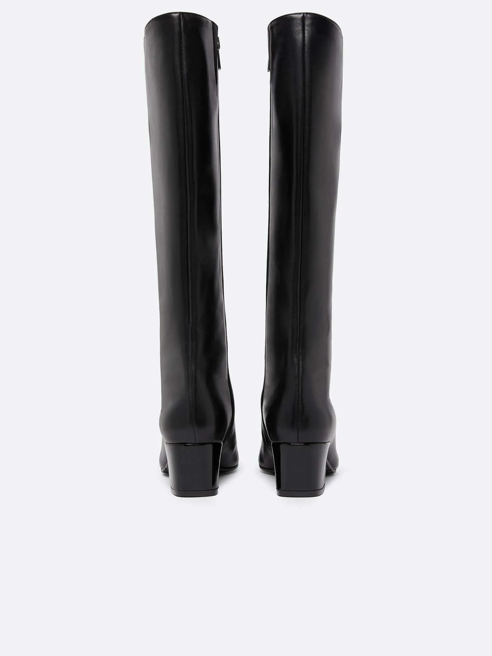 Black Leather And Patent Leather Boots-Carel Store