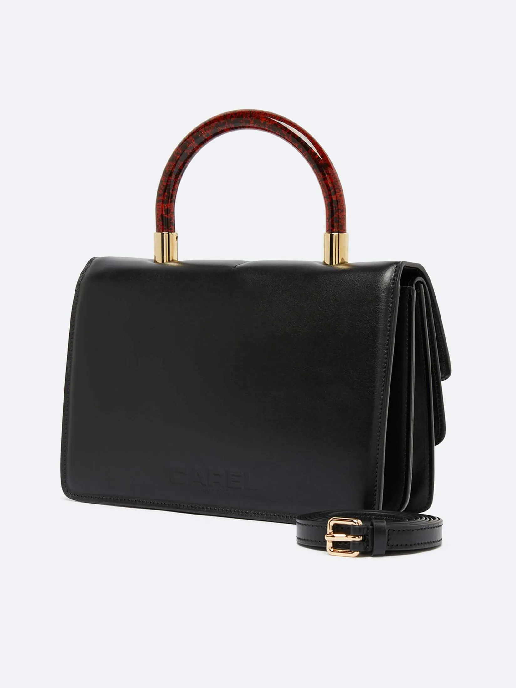 Black Leather Handbag-Carel Best Sale