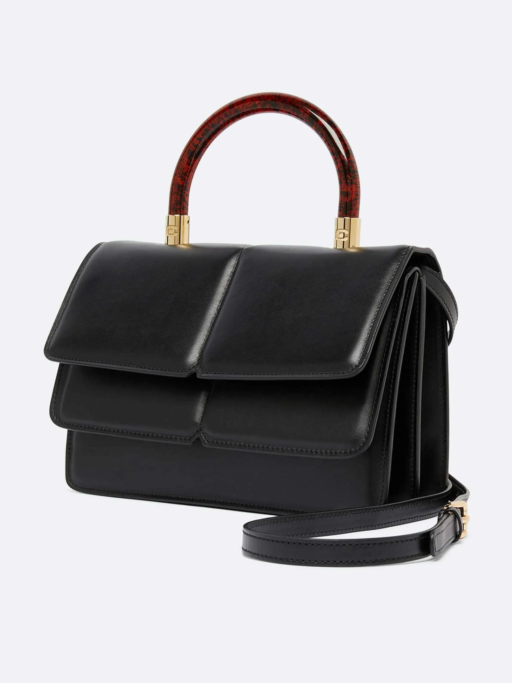 Black Leather Handbag-Carel Best Sale