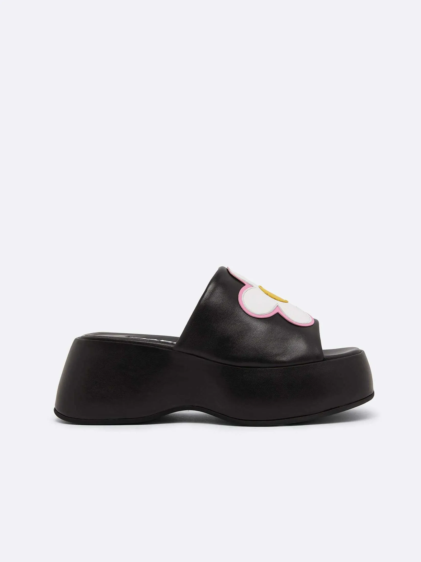 Black Leather Platform Mules-Carel Best Sale