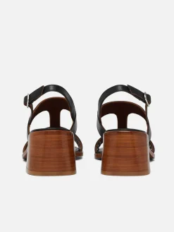 Black Leather Sandals-Carel Best Sale