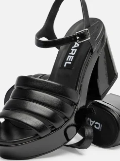 Black Patent And Leather Sandals-Carel Discount