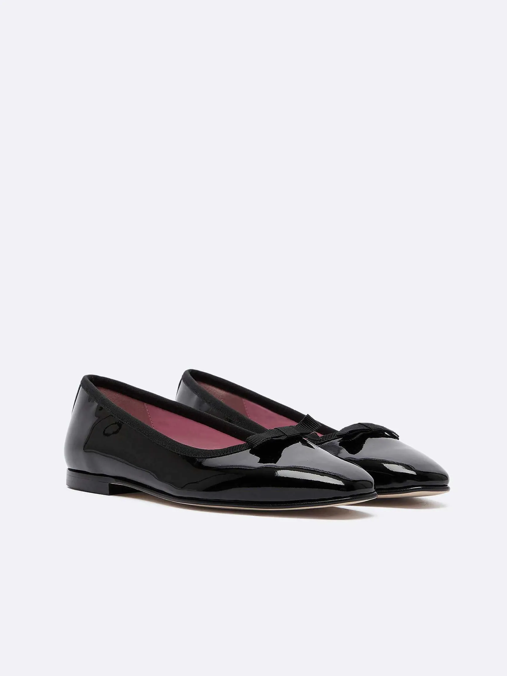 Black Patent Leather Ballet Flats-Carel Fashion