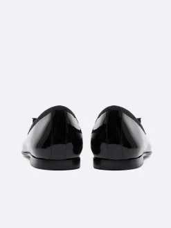 Black Patent Leather Ballet Flats-Carel Fashion