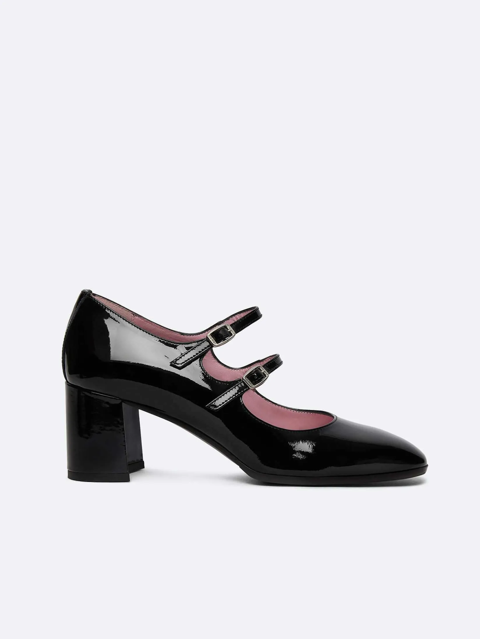 Black Patent Leather Mary Janes Pumps-Carel New