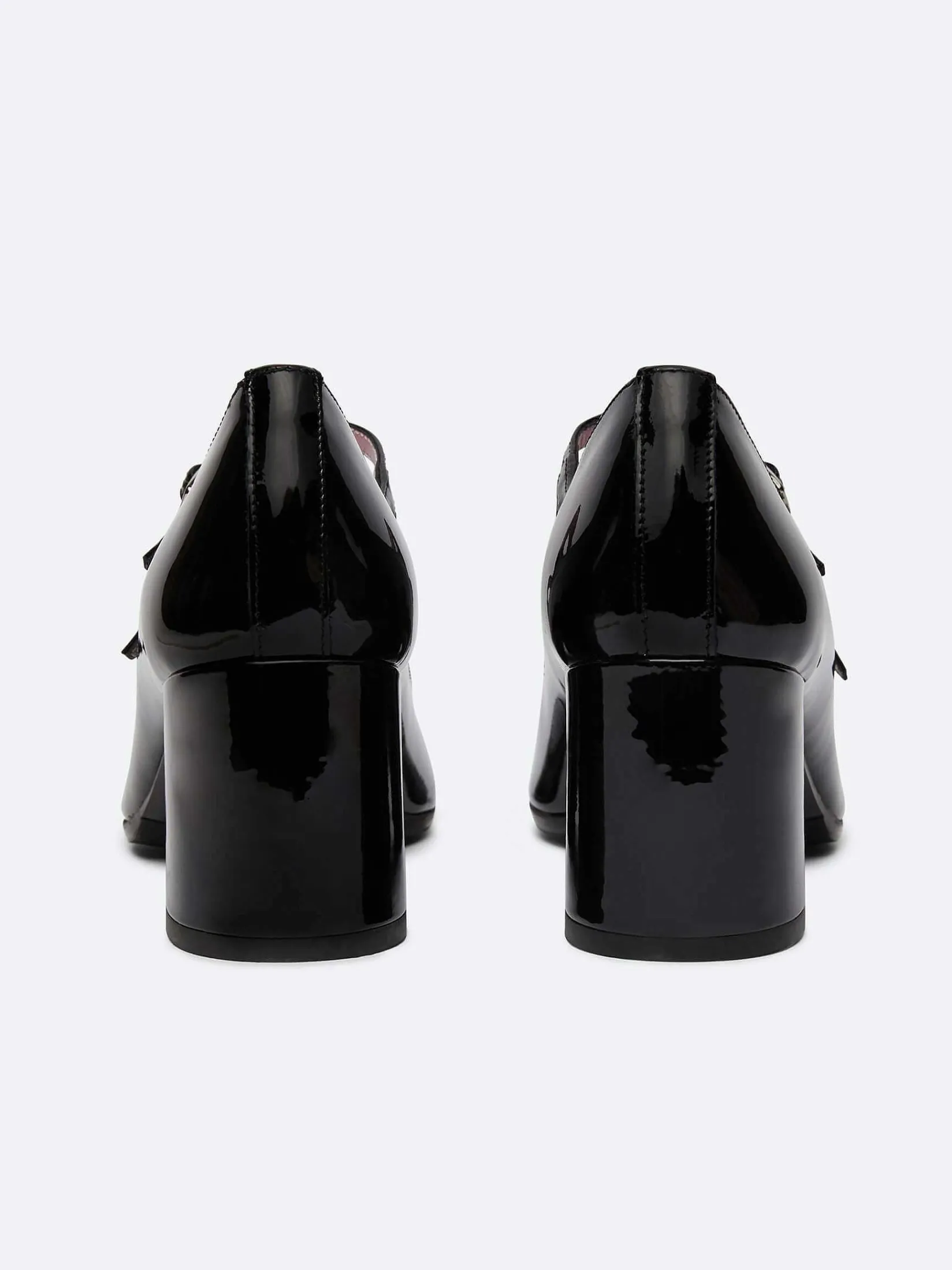 Black Patent Leather Mary Janes Pumps-Carel New