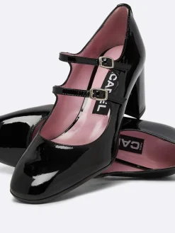 Black Patent Leather Mary Janes Pumps-Carel New