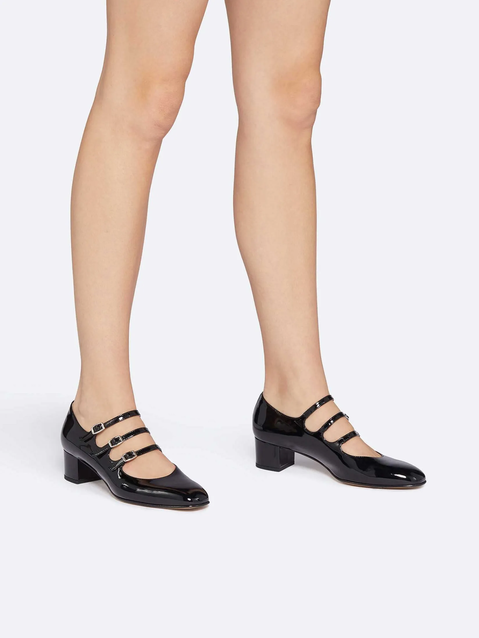 Black Patent Leather Mary Janes Pumps-Carel Best
