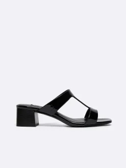 Black Patent Leather Mules-Carel Clearance