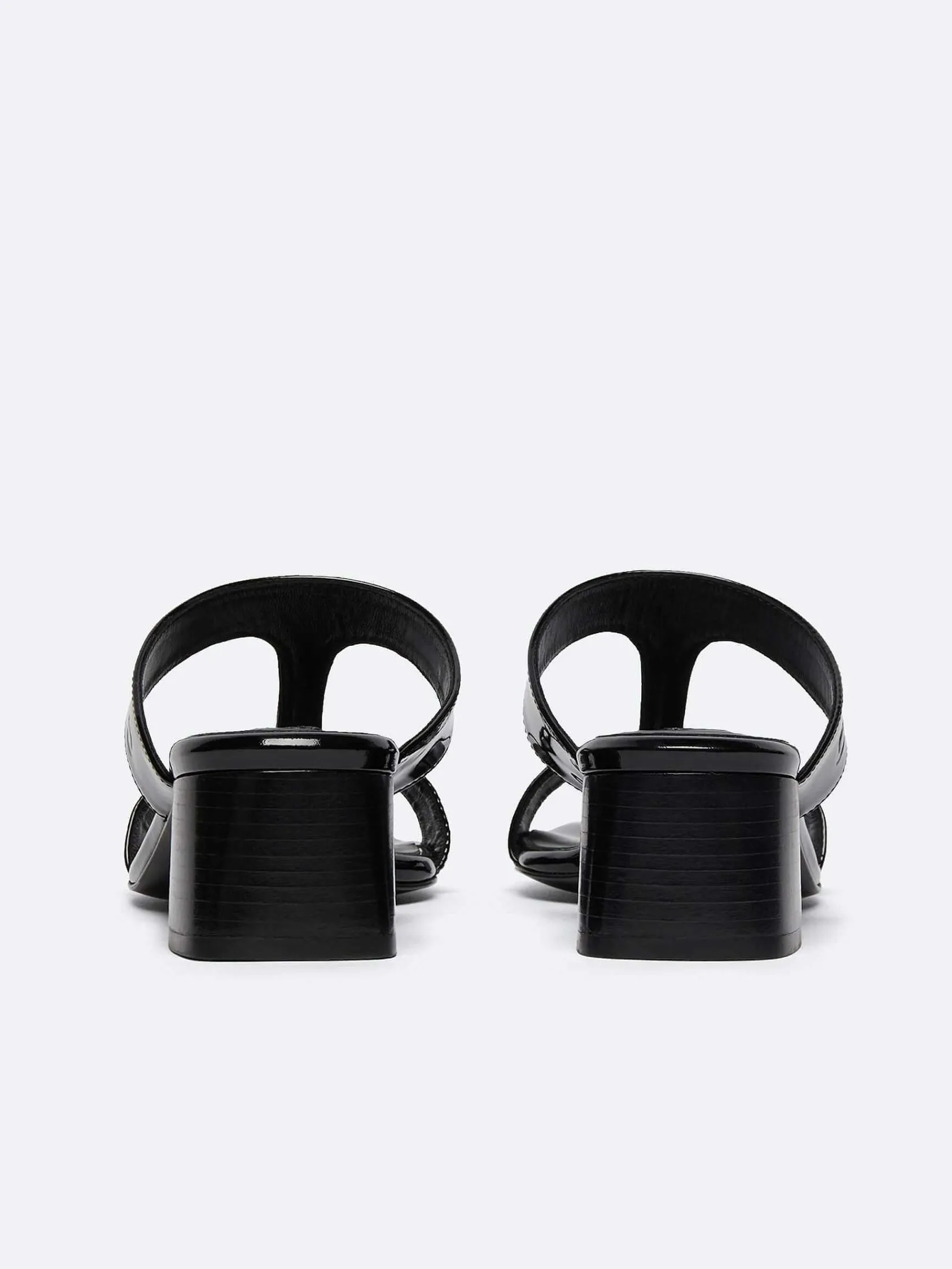 Black Patent Leather Mules-Carel Clearance
