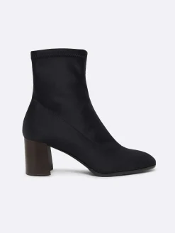 Black Stretch Ankle Boots-Carel New