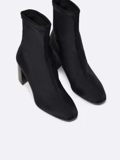 Black Stretch Ankle Boots-Carel New