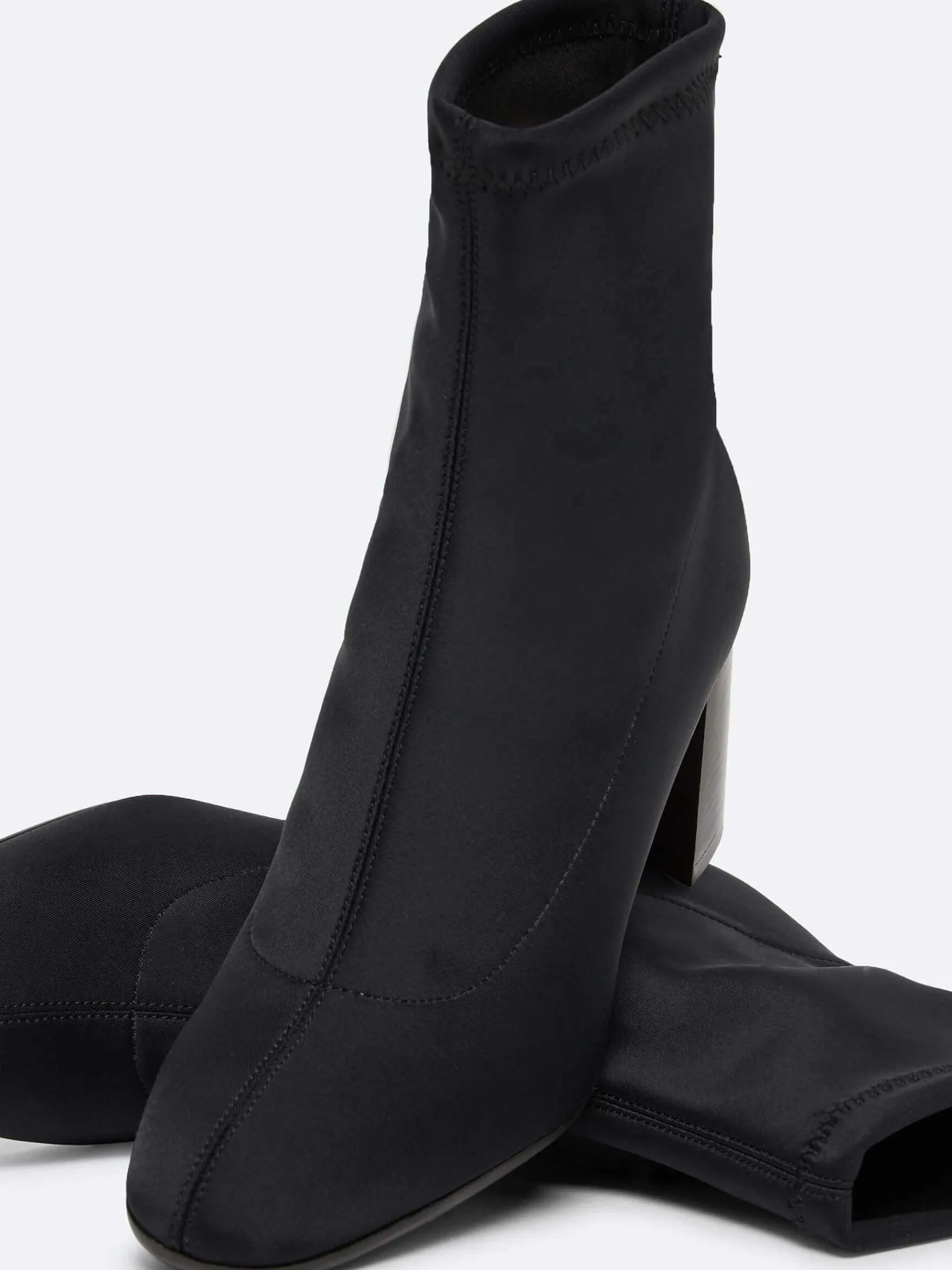 Black Stretch Ankle Boots-Carel New