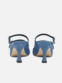 Blue Denim Mules-Carel Hot