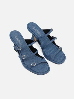 Blue Denim Mules-Carel Hot