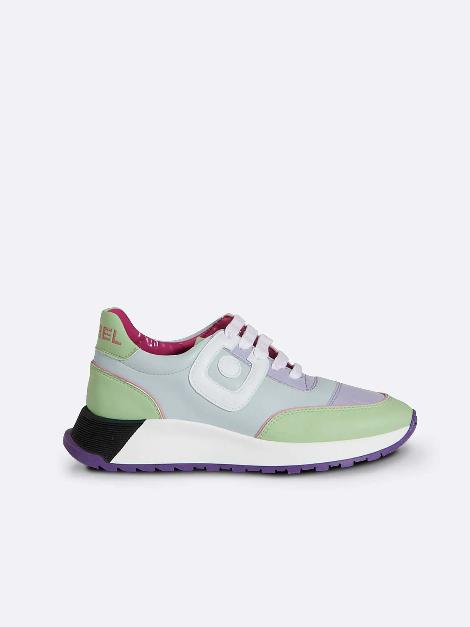 Blue, Lilac And White Eco Nappa Sneakers-Carel Online