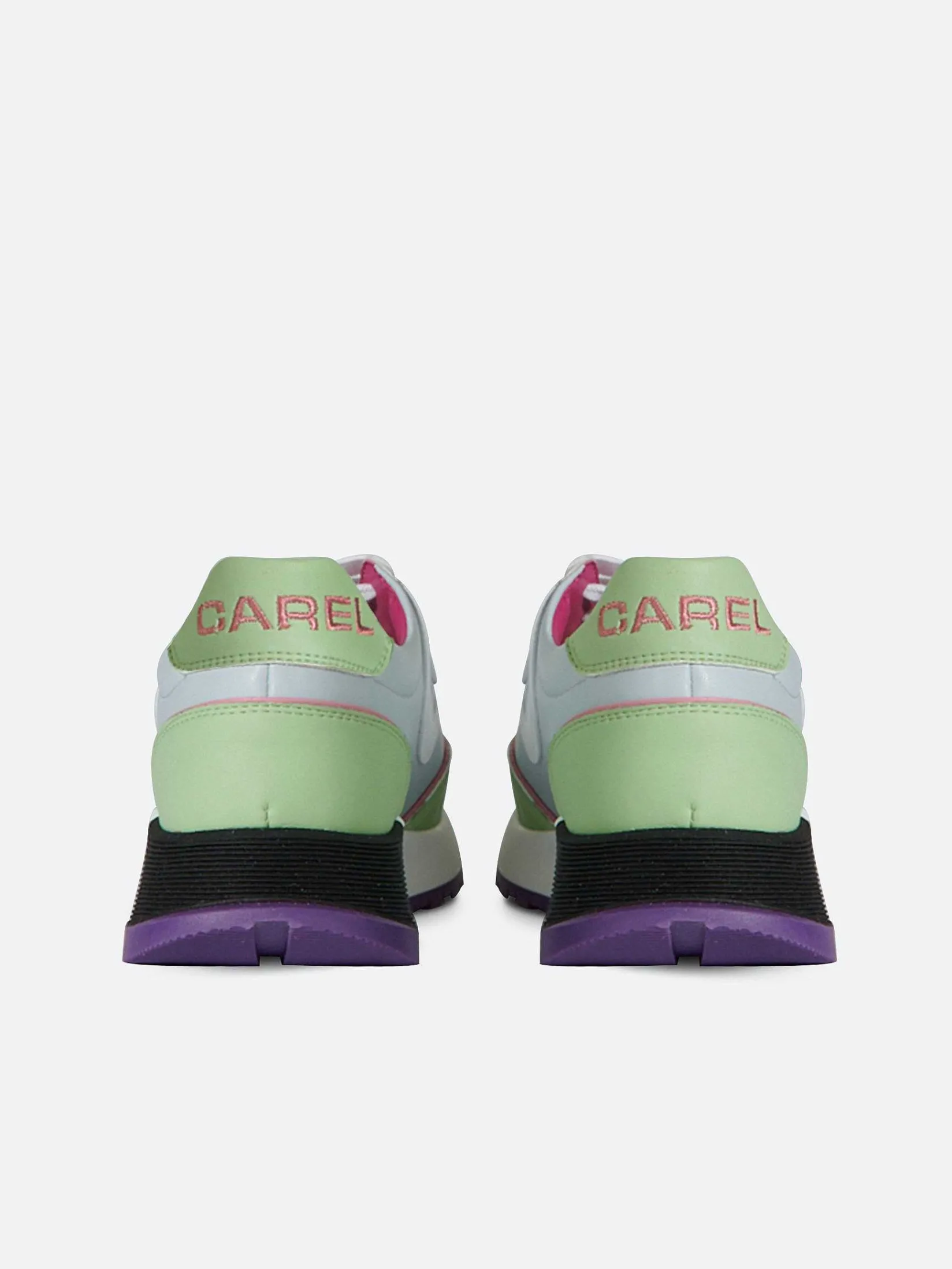 Blue, Lilac And White Eco Nappa Sneakers-Carel Online