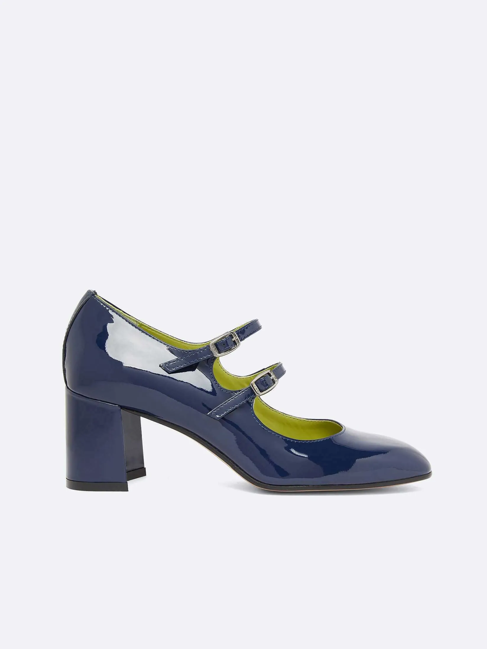 Blue Patent Leather Mary Janes Pumps-Carel Sale
