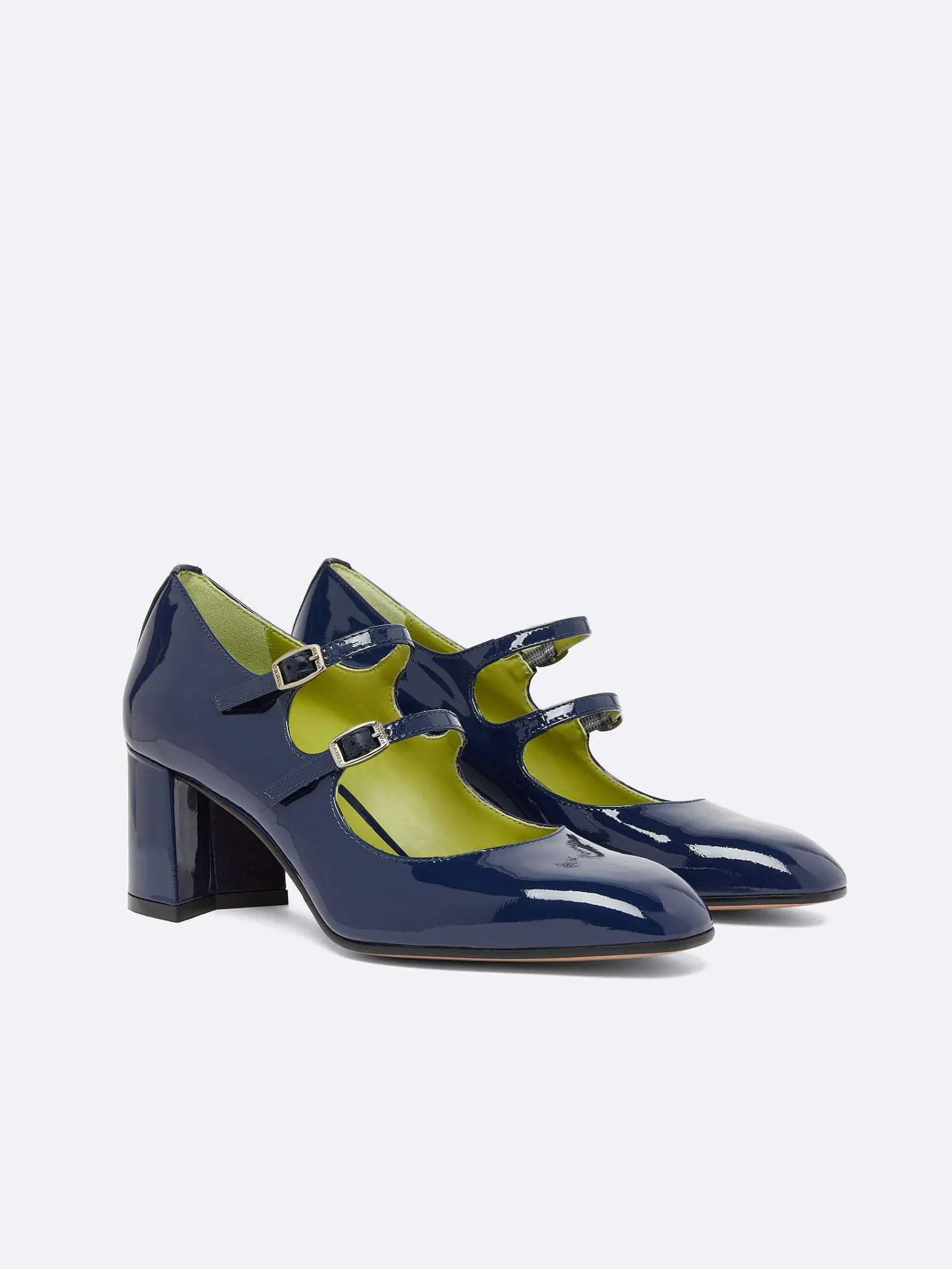 Blue Patent Leather Mary Janes Pumps-Carel Sale