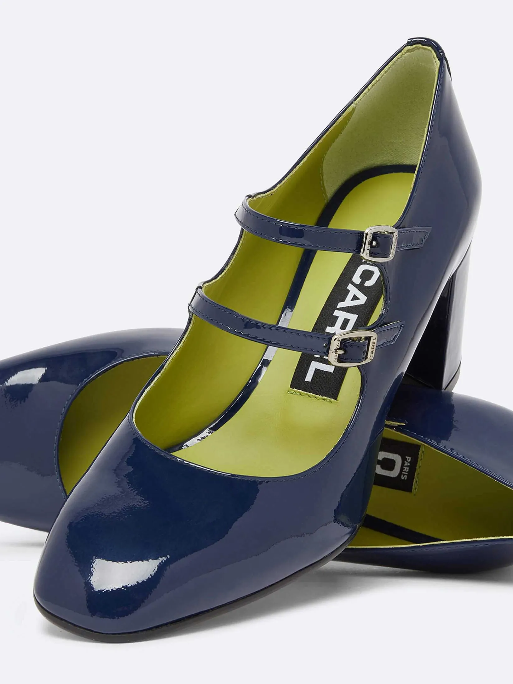 Blue Patent Leather Mary Janes Pumps-Carel Sale
