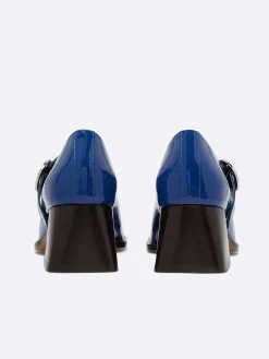 Blue Patent Leather Mary Janes Pumps-Carel Store