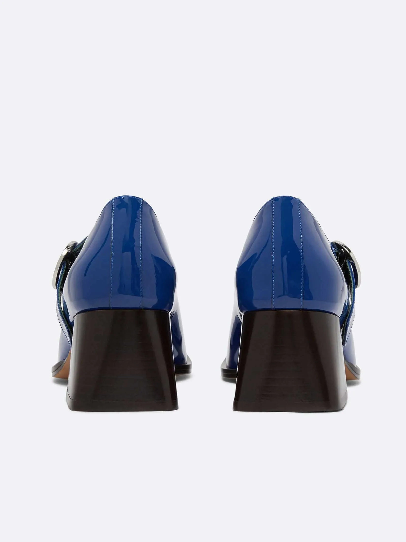 Blue Patent Leather Mary Janes Pumps-Carel Store