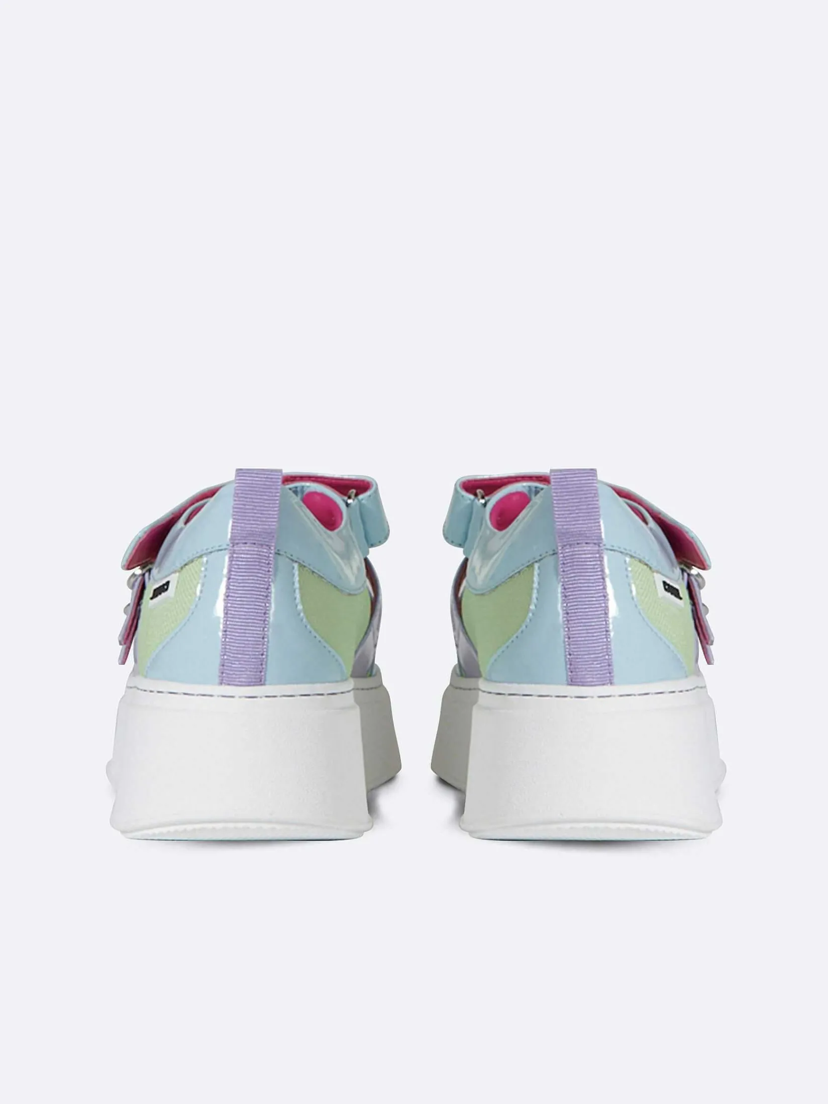 Blue, Purple And Lilac Eco Patent Sneakers-Carel Cheap