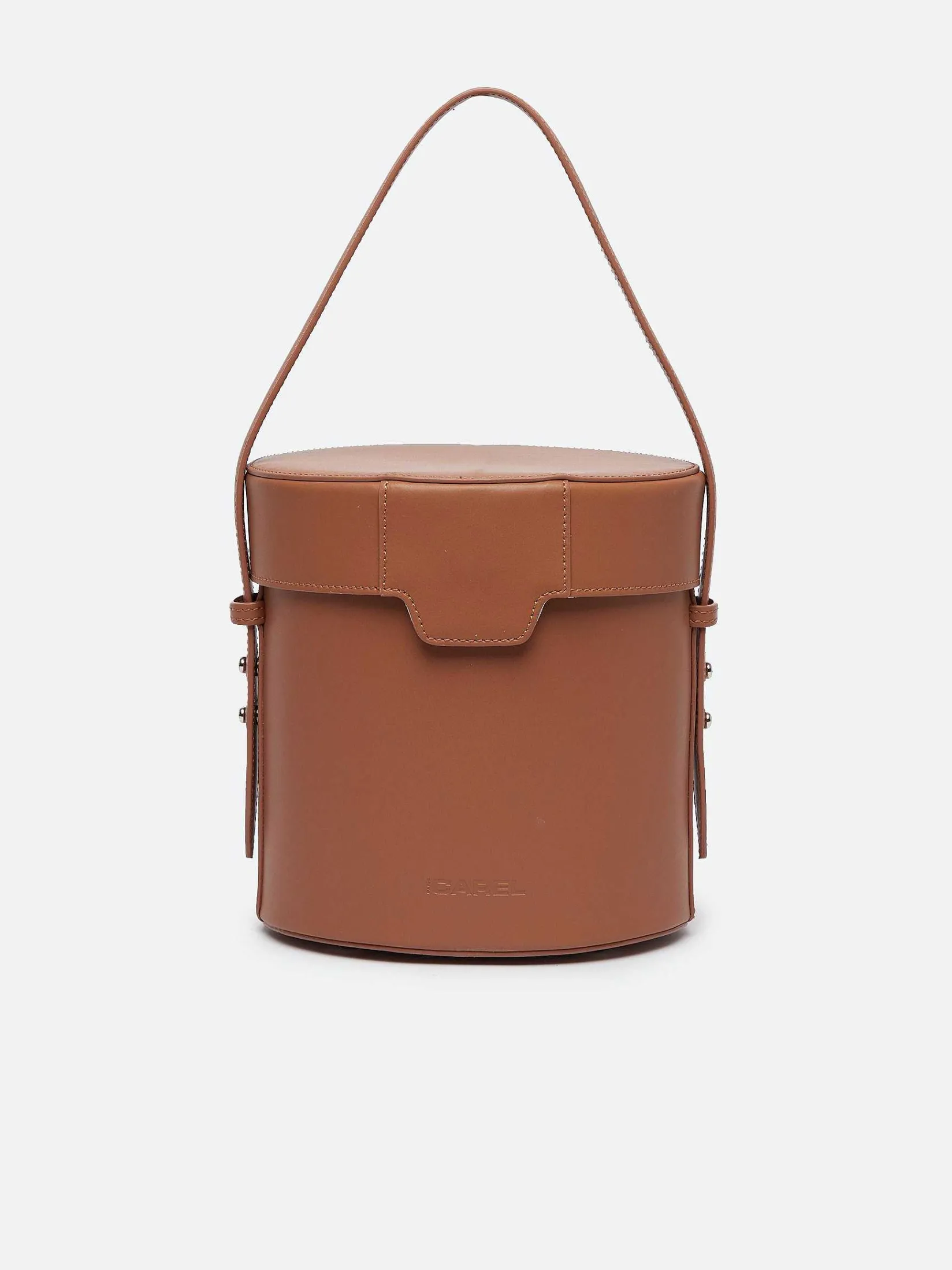Brown Leather Bucket Bag-Carel Discount