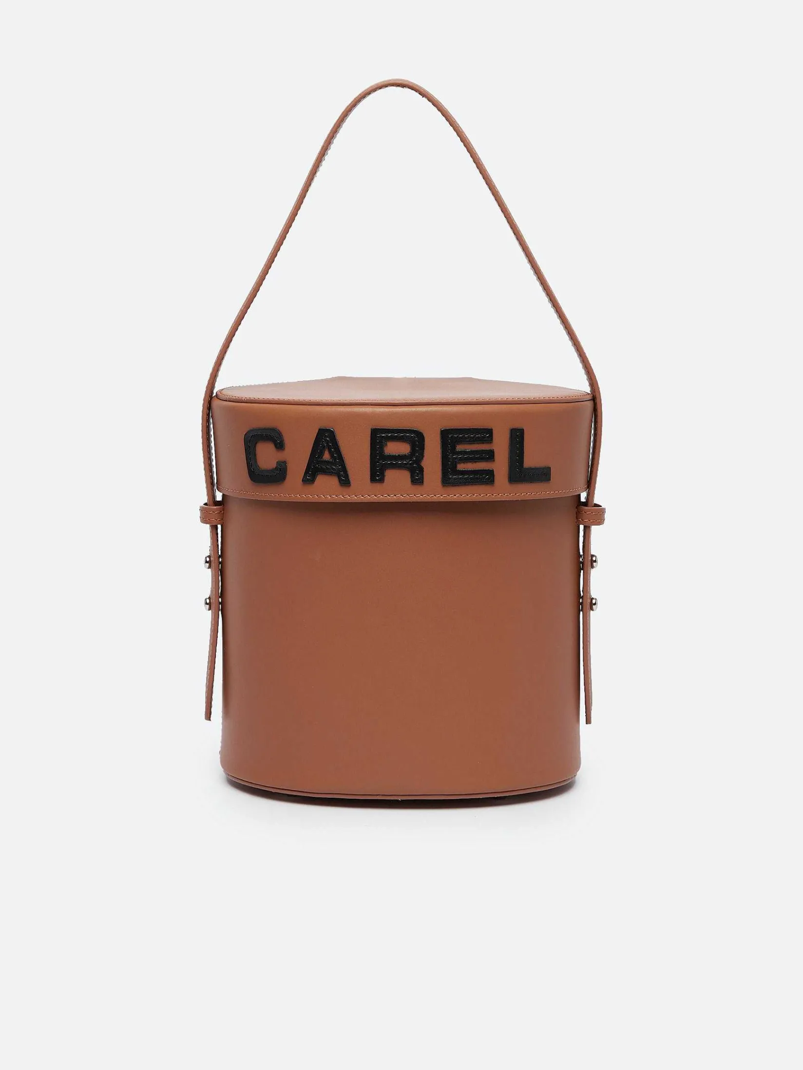 Brown Leather Bucket Bag-Carel Discount