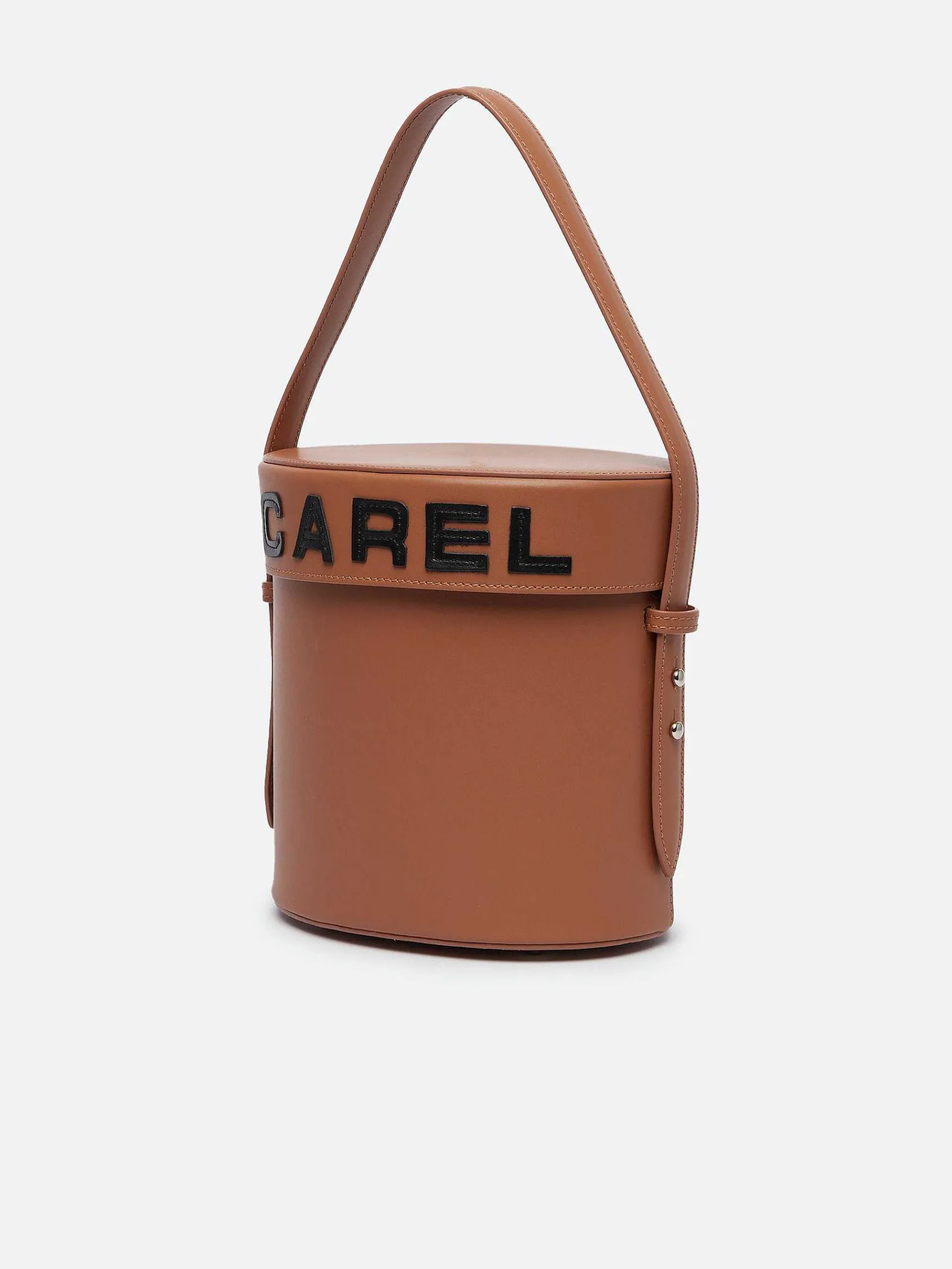 Brown Leather Bucket Bag-Carel Discount