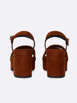 Camel Suede Leather Sandals-Carel Best