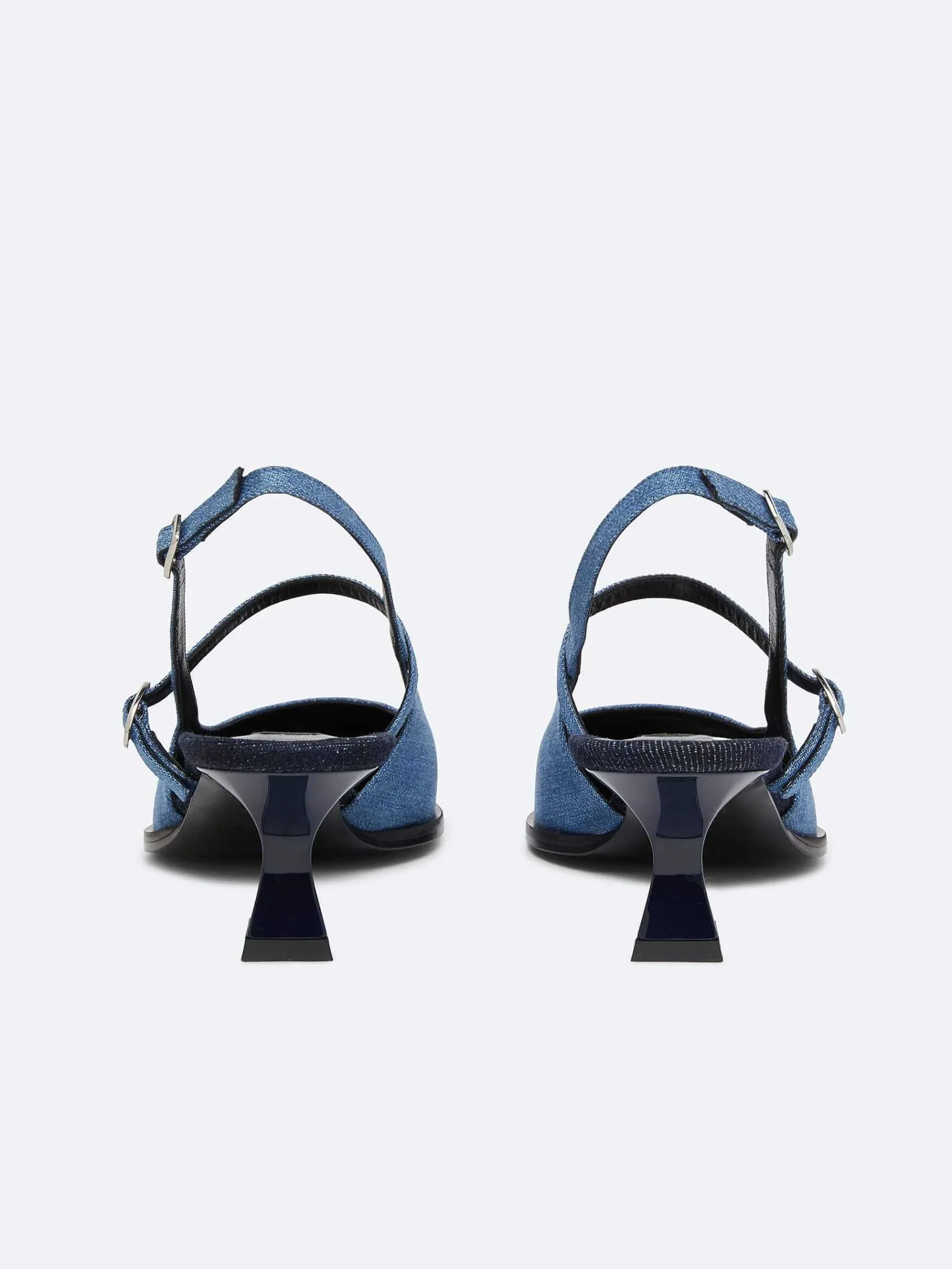 Denim Bi-Color Slingback Pumps-Carel Discount