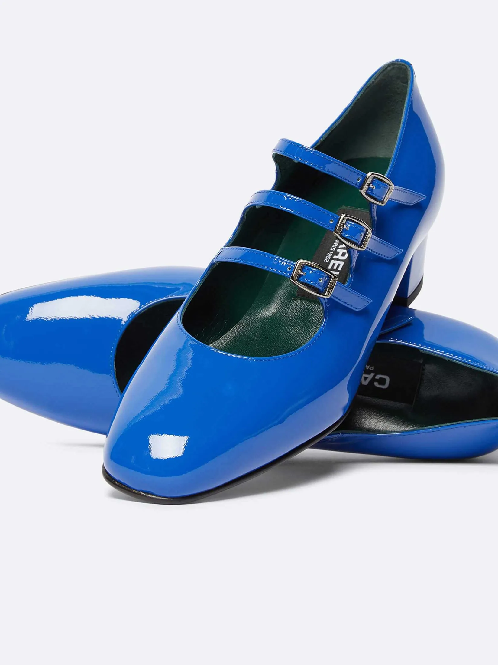 Electric Blue Patent Leather Mary Janes Pumps-Carel Hot