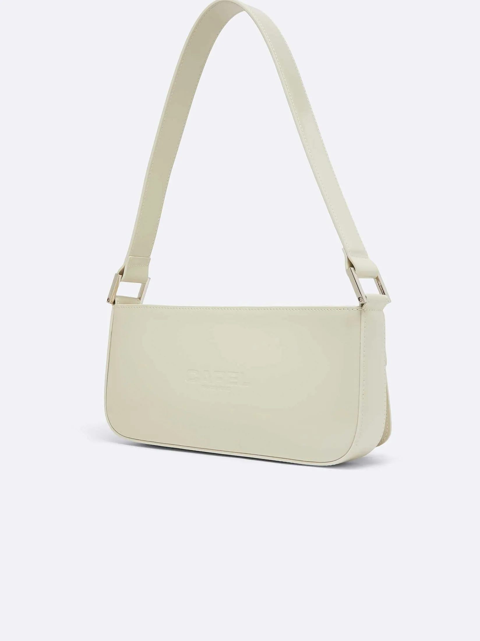 Ivory Glossy Leather Bag-Carel Flash Sale