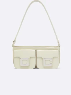 Ivory Glossy Leather Bag-Carel Flash Sale