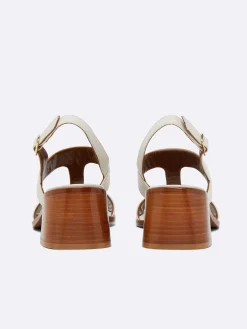 Ivory Leather Sandals-Carel Store