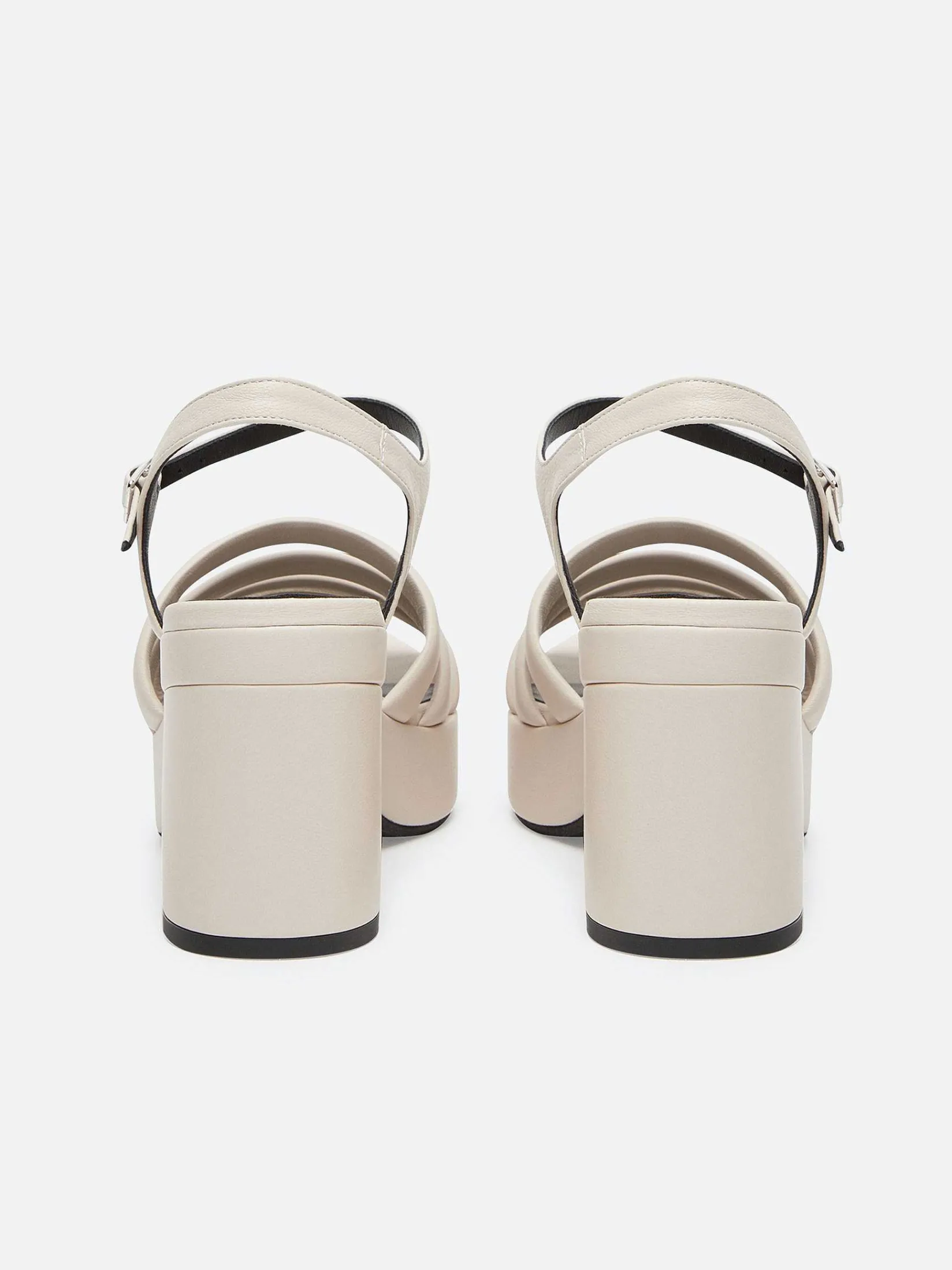 Ivory Leather Sandals-Carel Best