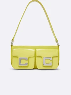 Lemon Green Glossy Leather Bag-Carel Online
