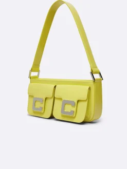 Lemon Green Glossy Leather Bag-Carel Online