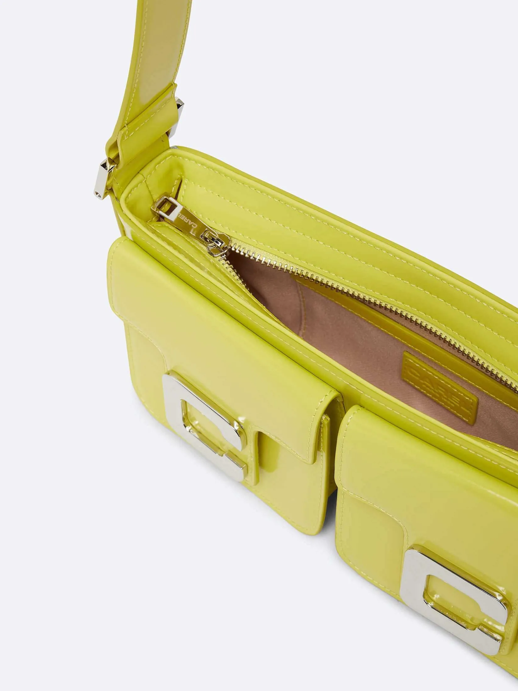 Lemon Green Glossy Leather Bag-Carel Online