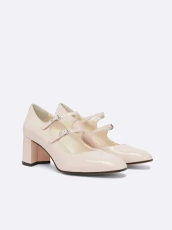 Light Pink Patent Leather Mary Janes Pumps-Carel Best