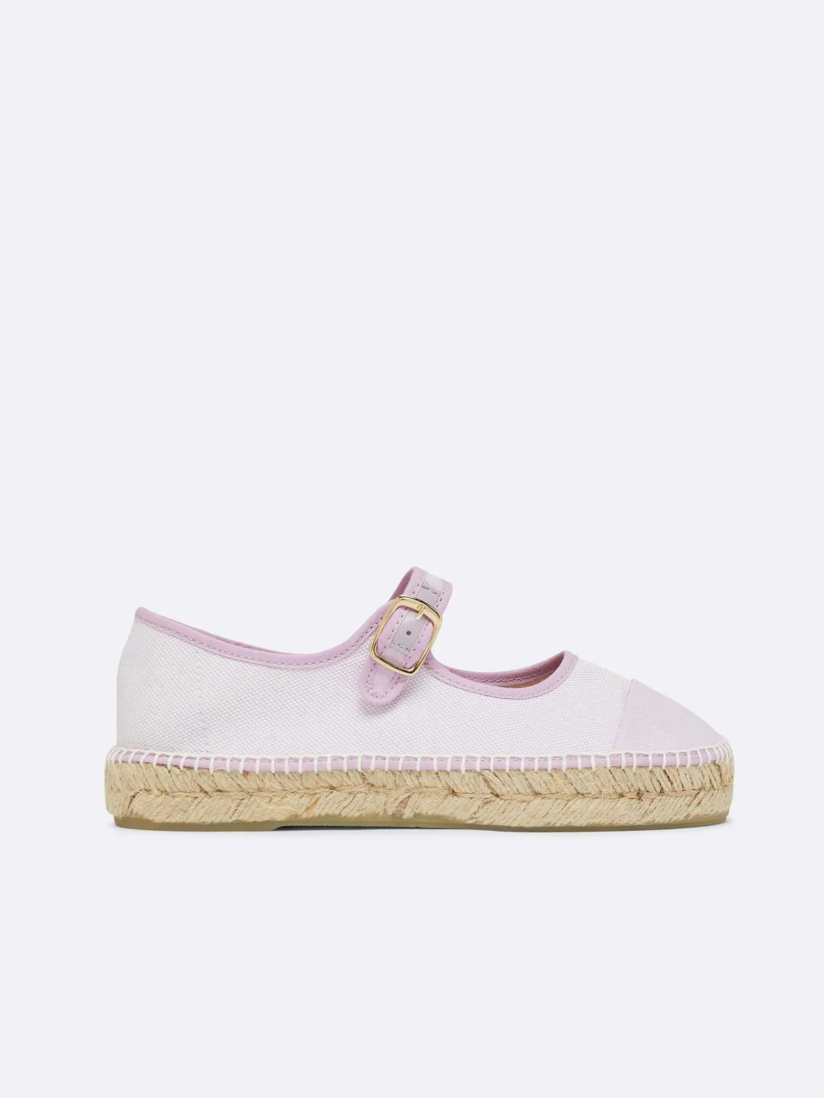 Lilac Fabric Mary Janes Espadrilles-Carel Store