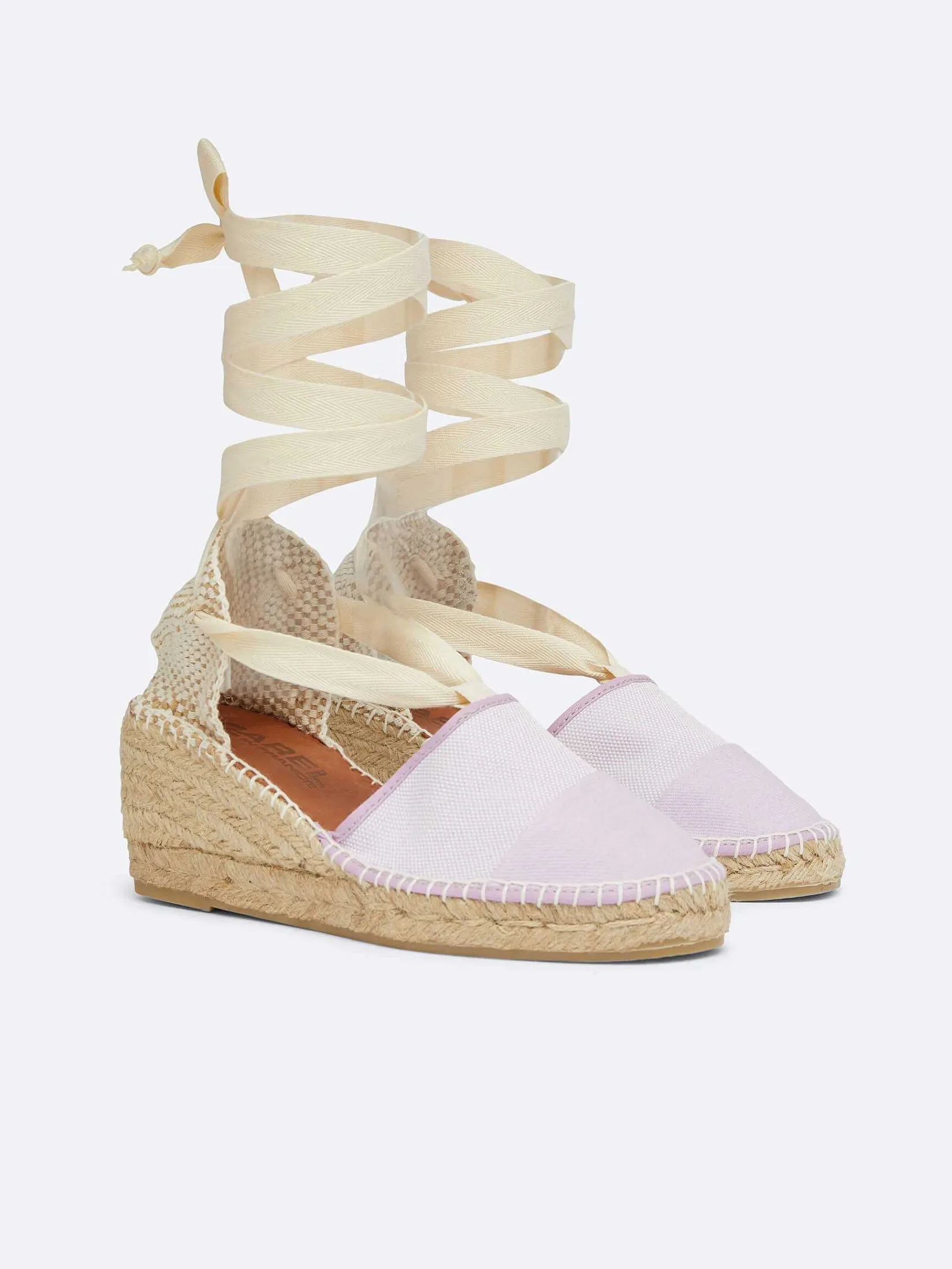 Lilac Fabric Wedge Espadrilles-Carel Best Sale