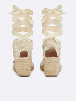 Lilac Fabric Wedge Espadrilles-Carel Best Sale