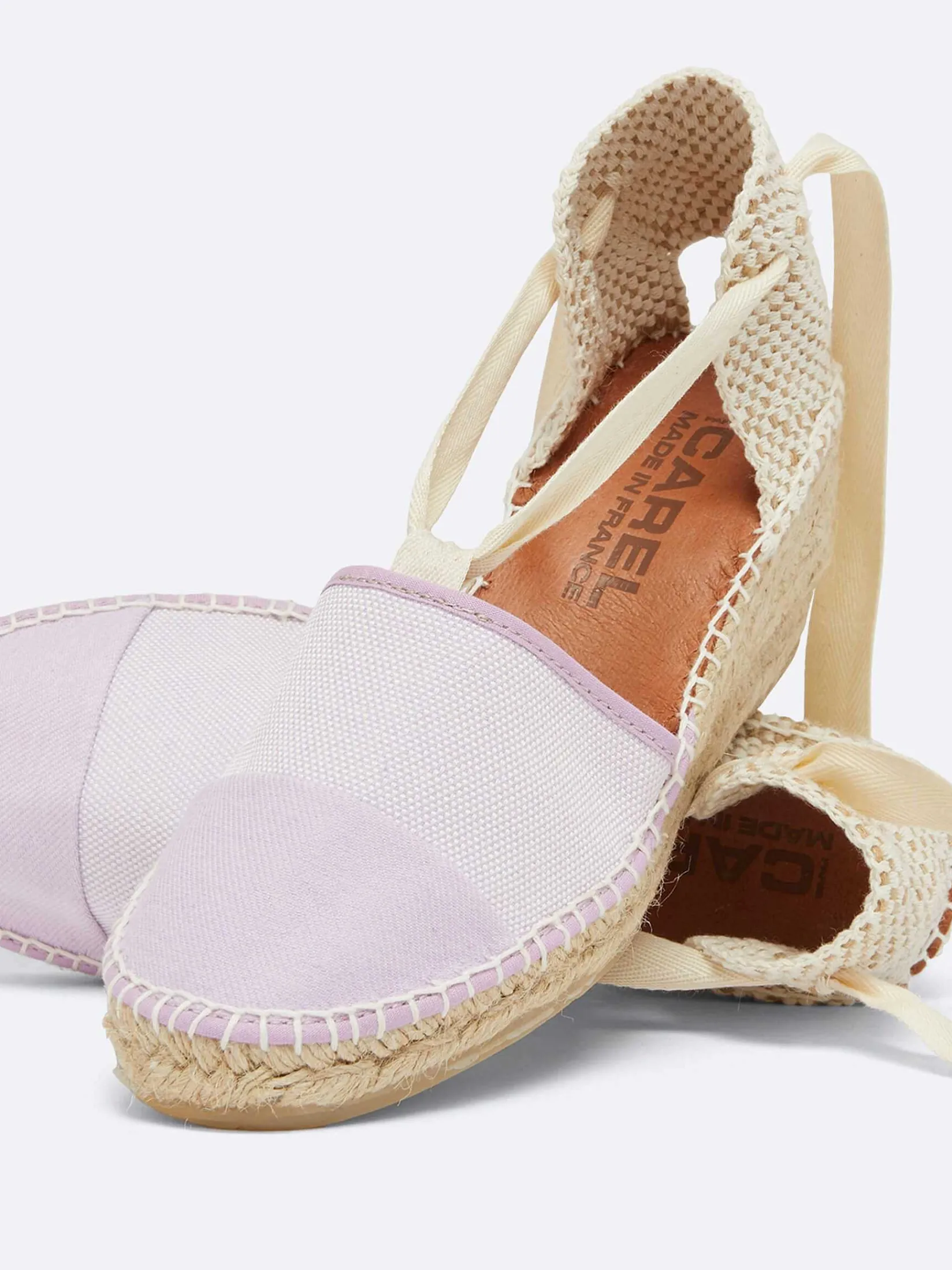 Lilac Fabric Wedge Espadrilles-Carel Best Sale